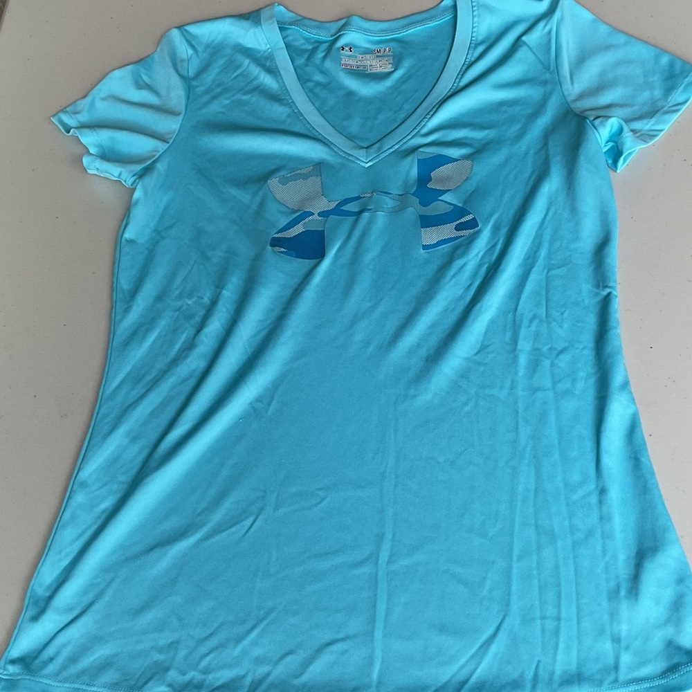 Under Armour Light Blue V-Neck Tee